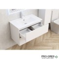 Конзолен PVC шкаф +мивка бял гланц, Inter Ceramic BG 7955+ICC 8066